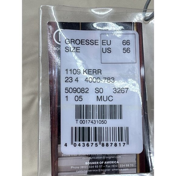 Bogner Beige Polyamid Pants US 56 With Zipper Details & Belt NEW Insulated - Picture 7 of 15